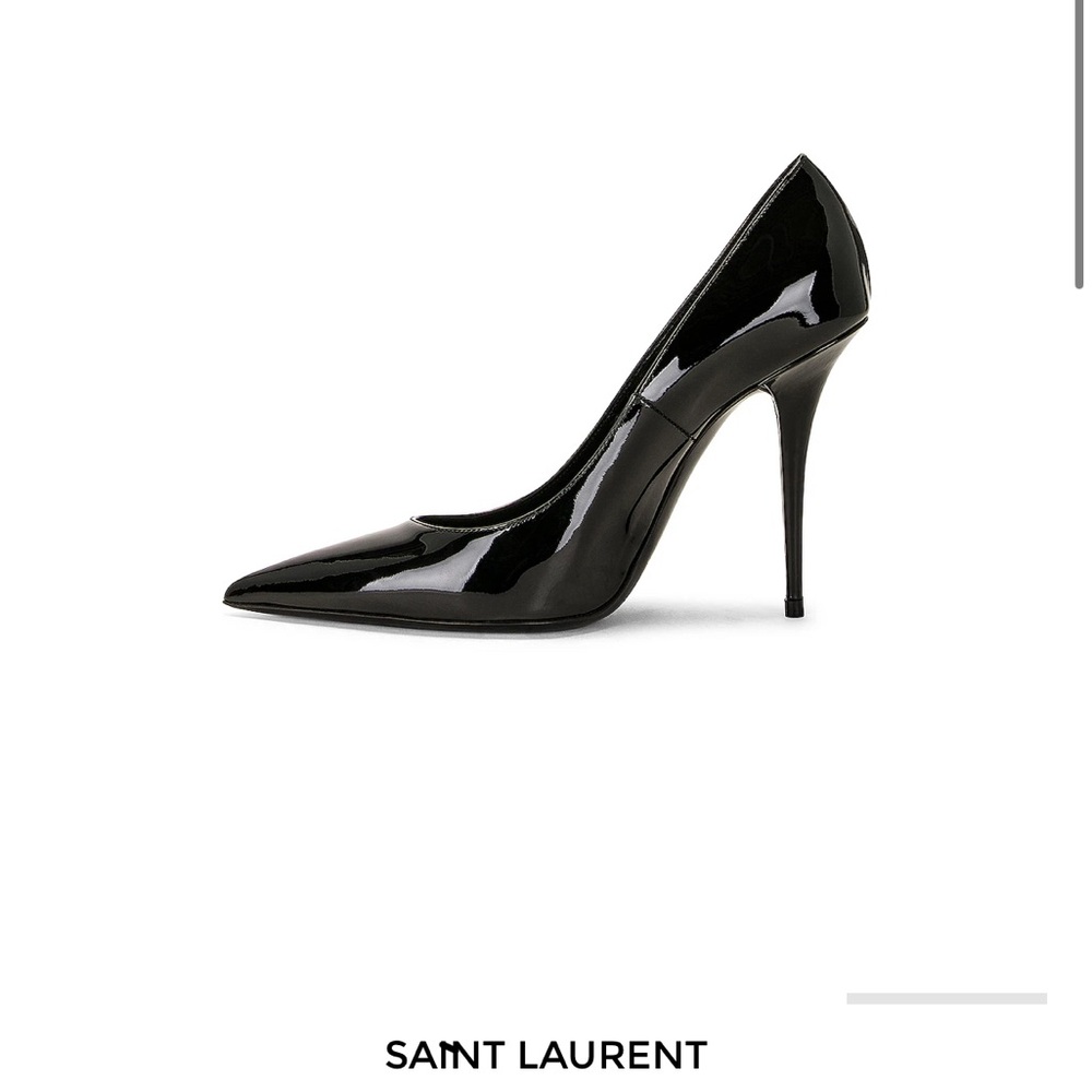 Saint Laurent Women's Black Leather Stiletto Heels